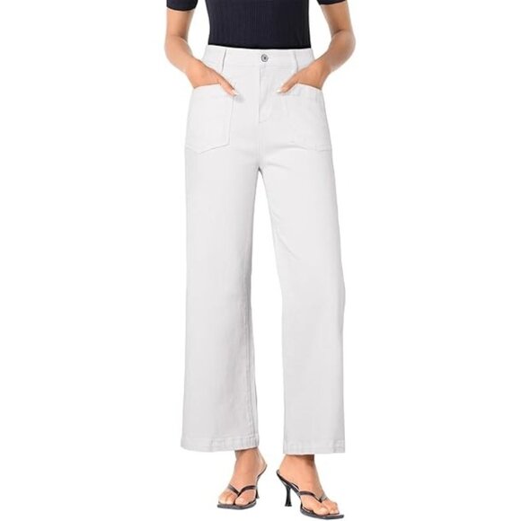 Wide leg white jeans - Picture 1 of 7